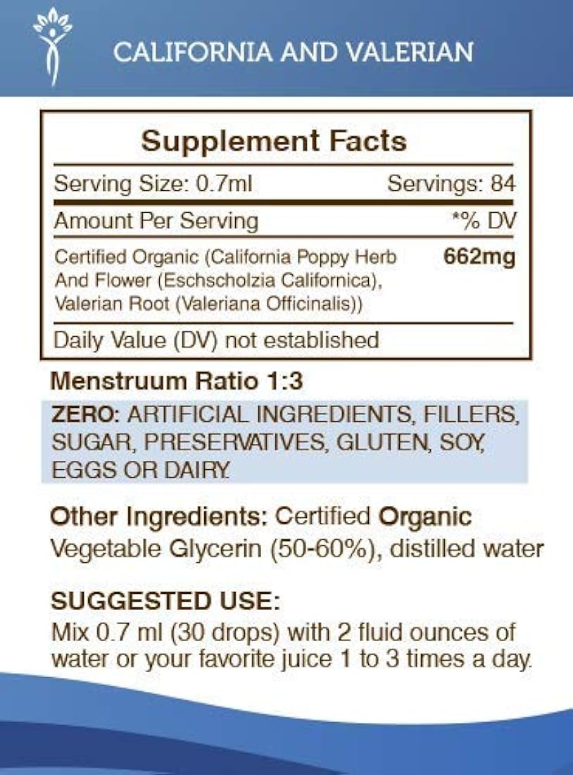 California y valeriana Tintura alcohol-free