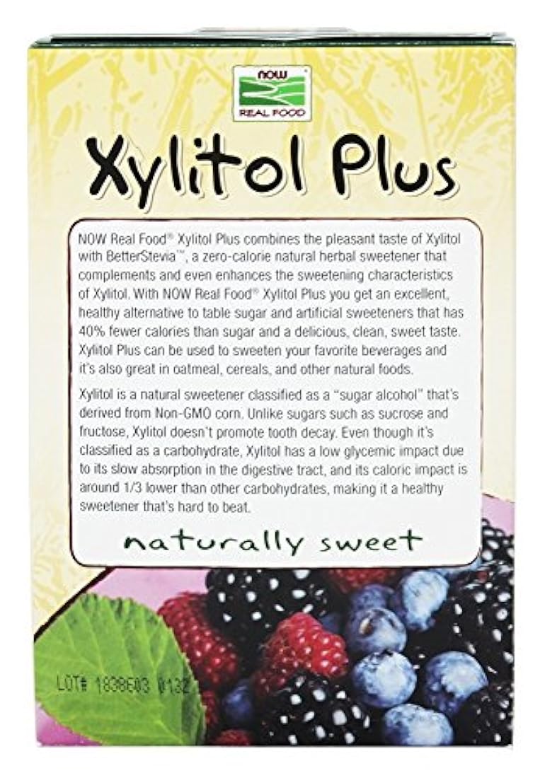 Now Foods Xylitol Plus Stevia paquetes