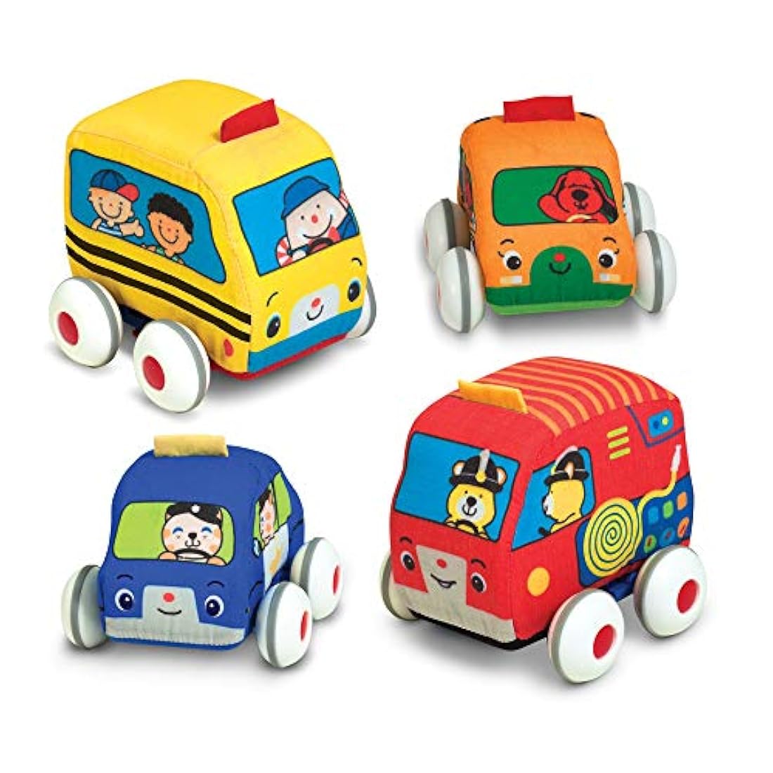coches con cuerda hacia atrás para niños Melissa y Doug, K's