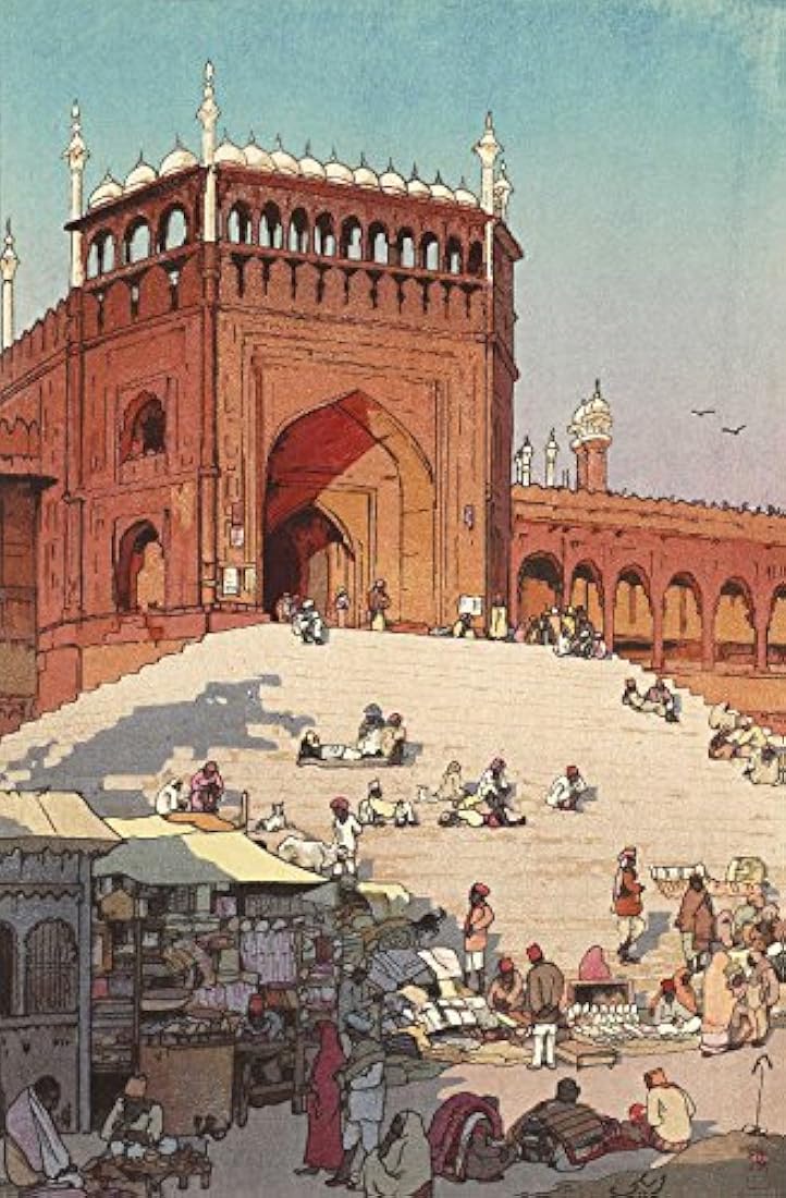 Arte Japonés Impresión Jami Masjid, Delhi