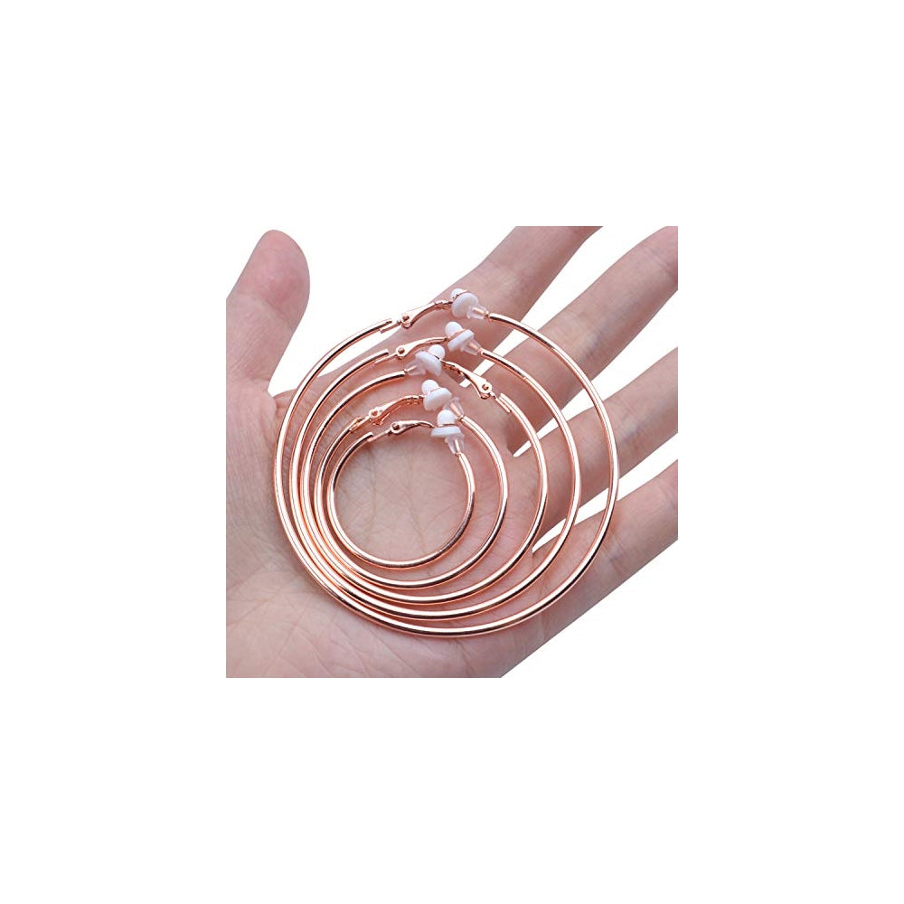 Aretes de pendientes de clip de aro para mujeres