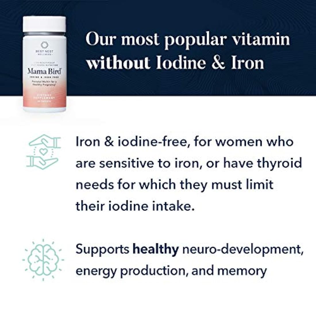 Vitamina posnatal, una vez al día, hecha con alimentos