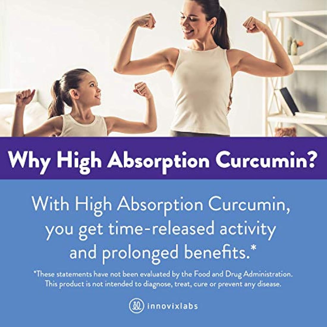 Cúrcuma de curcumina InnovixLabs con C3 Reduct, C3
