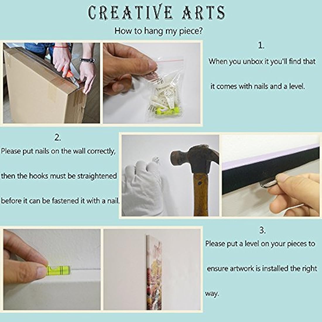 Lienzo decorativo con 3 paneles para decoración de pared