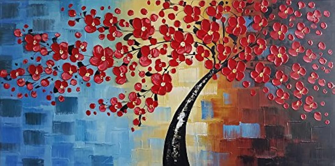 óleo pintadas a mano, estiradas y enmarcadas, lienzo moderno