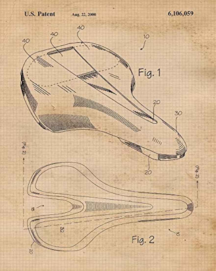 carteles de arte de patente de bicicleta de montaña