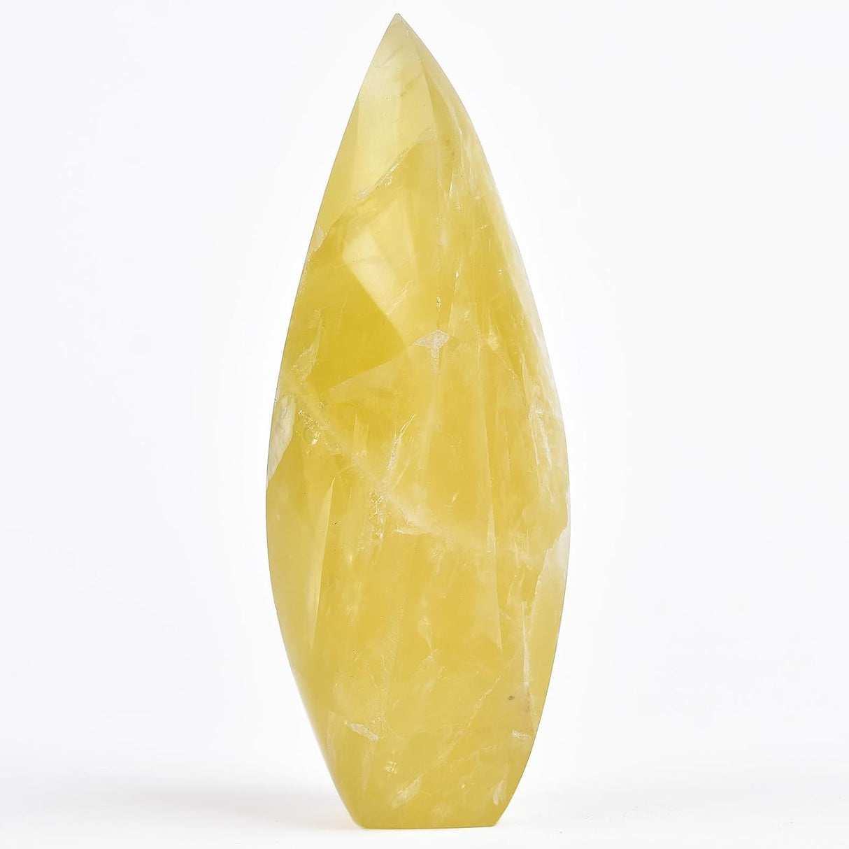 JIC Gem Torre de cristal de cuarzo limón natural en espiral