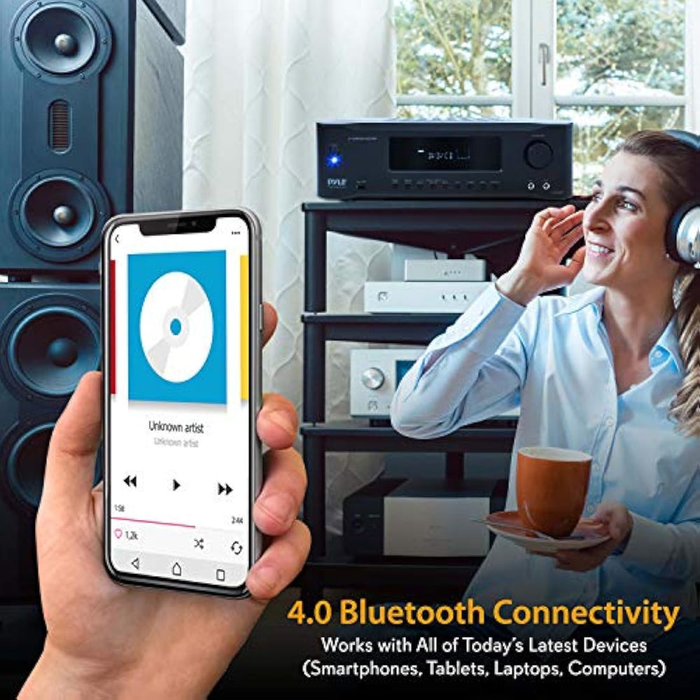 Amplificador estéreo Bluetooth de alta fidelidad