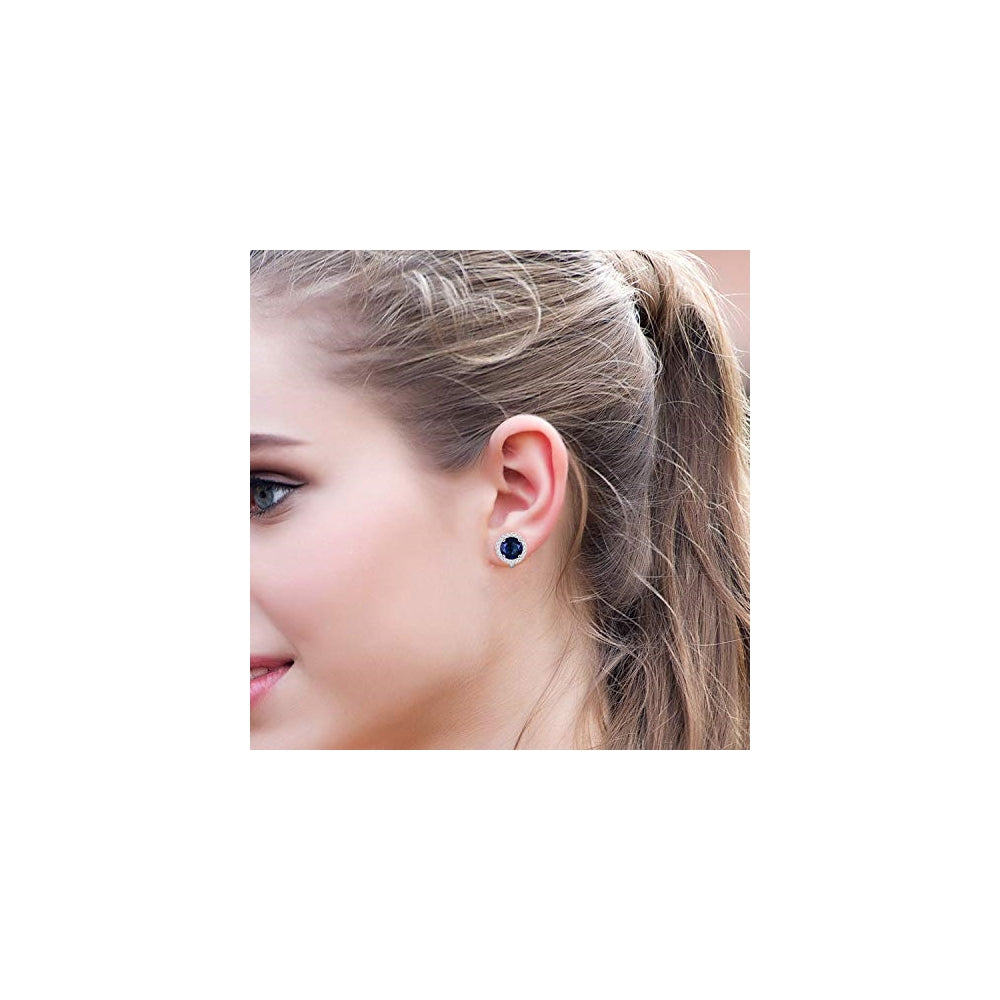 Aretes brillantes con circonita cúbica de cristal