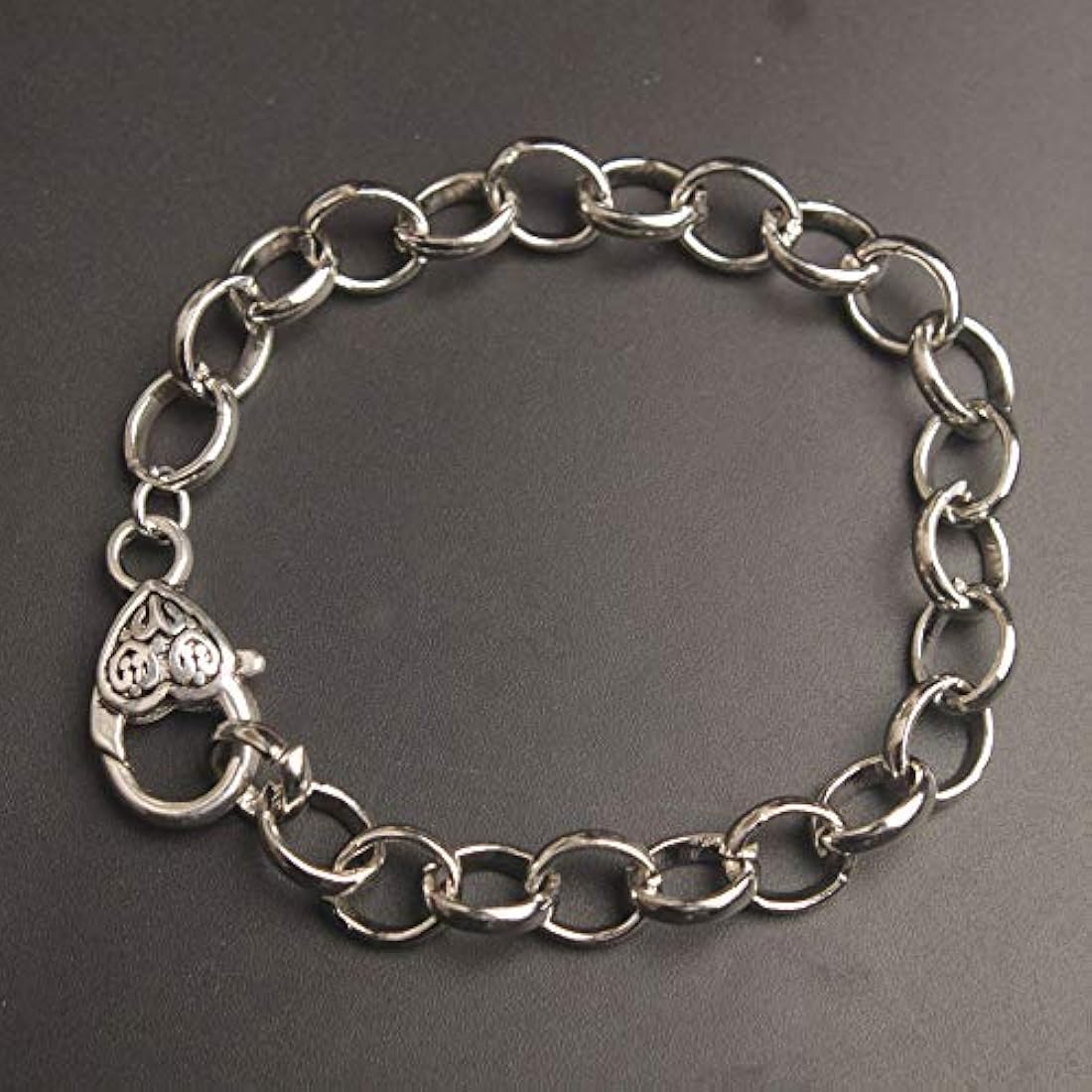 Pulseras de metal plateado por 10 unidades