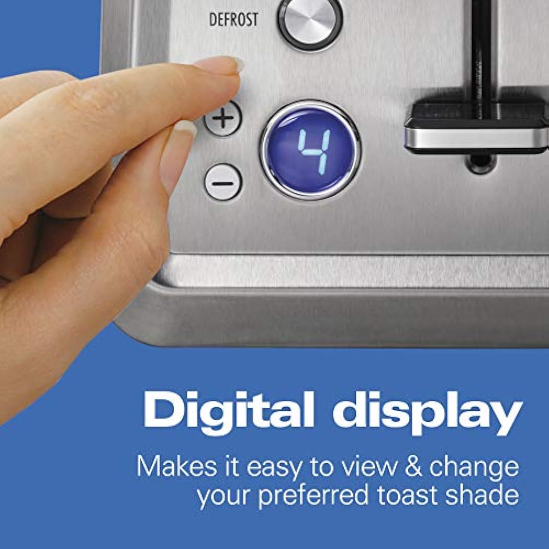 Tostadora de 2 rebanadas con ranuras extrancha