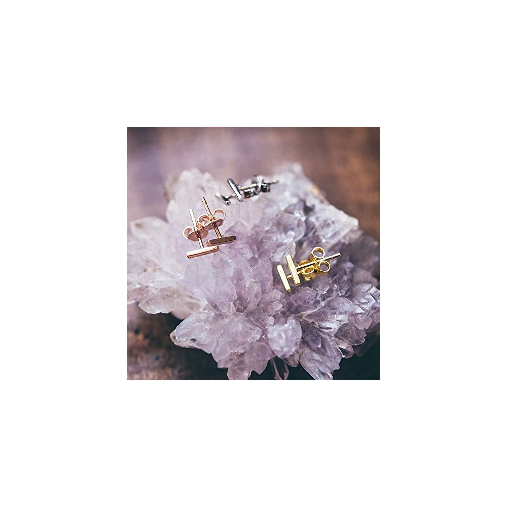 Aretes de plata chapados en oro de 14 quilates