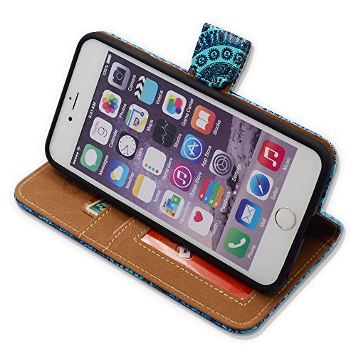 Funda de cuero de mandala para celular