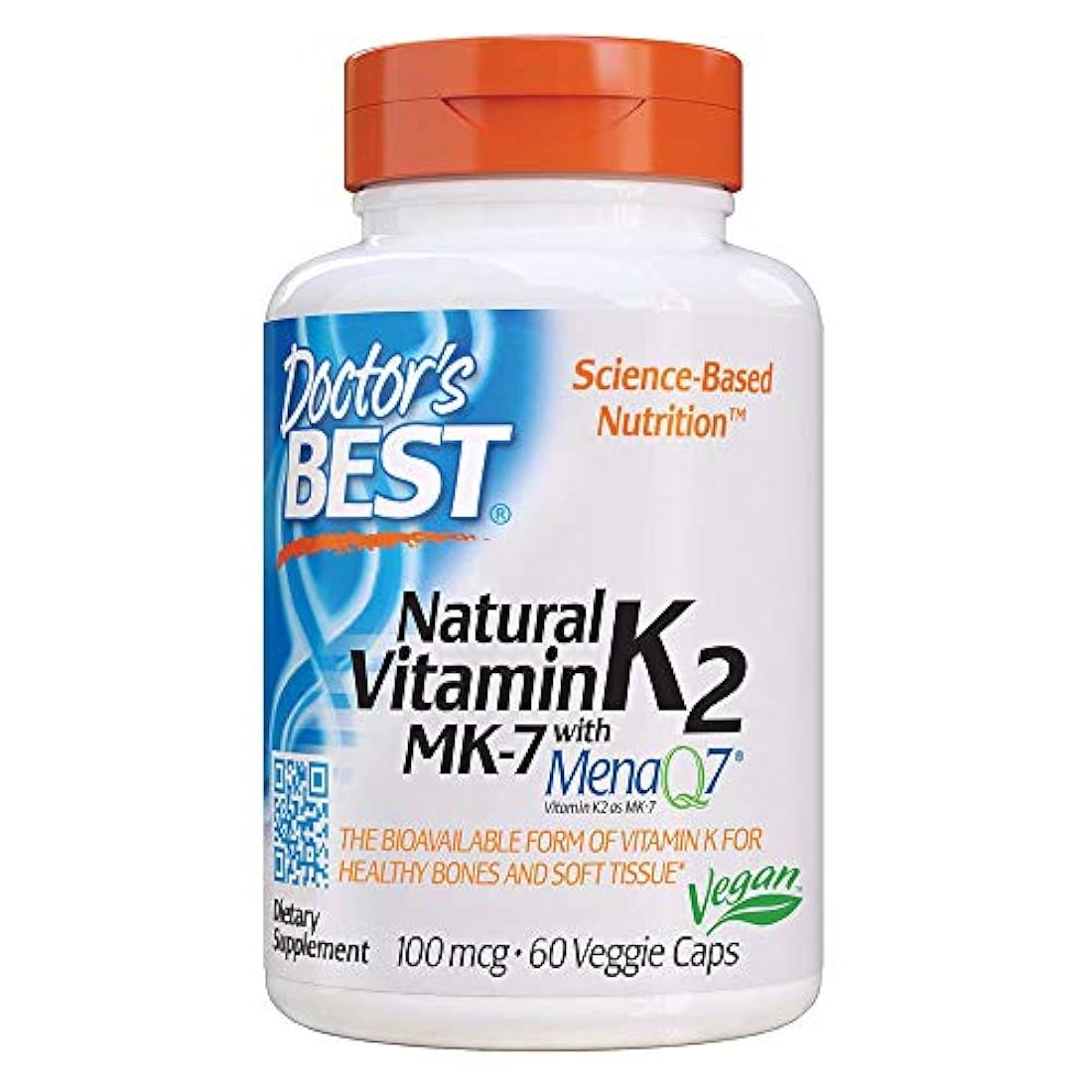 Vitamina Natural K2 Mk-7 con Menaq7, Fortalecer los huesos