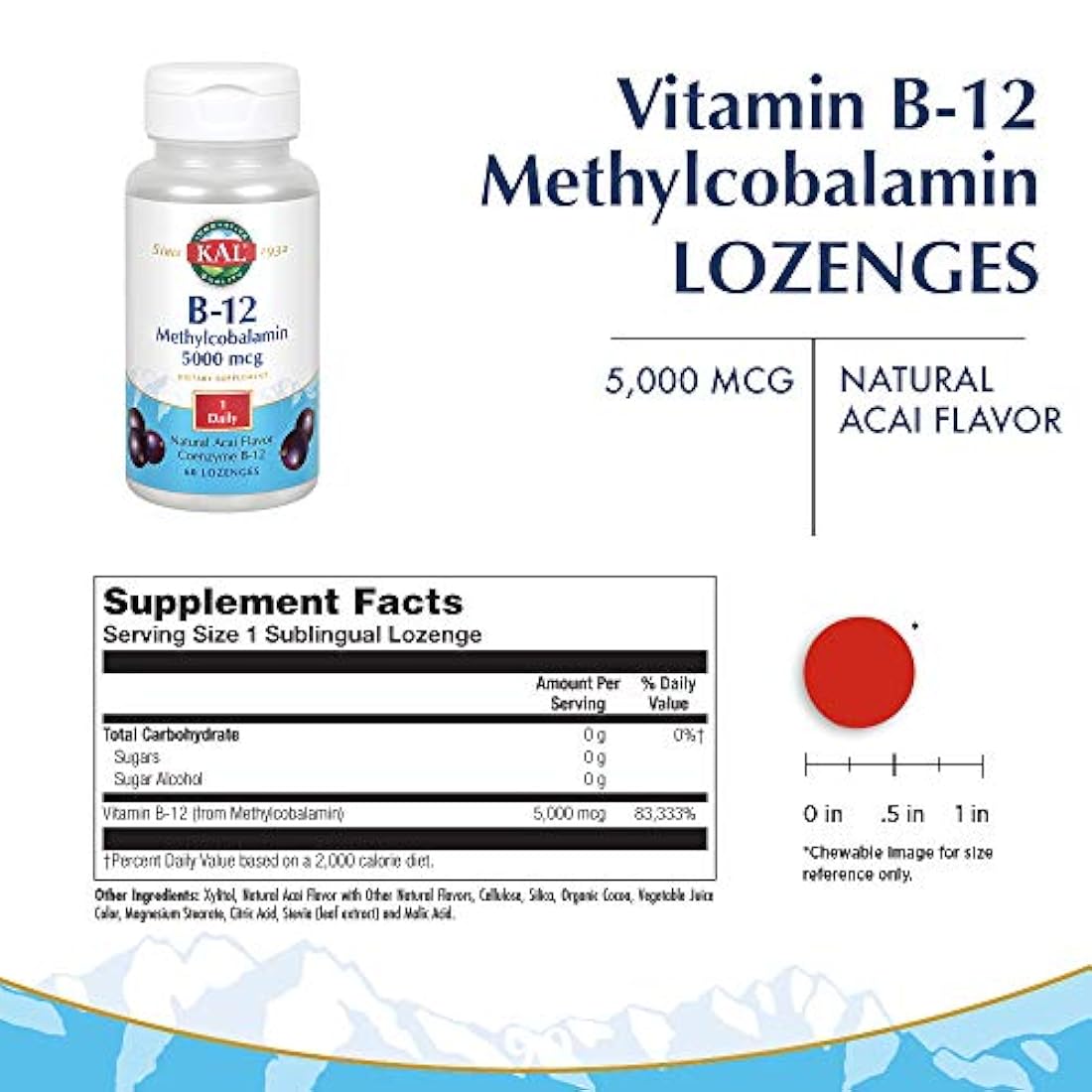 Methylcobalamin 5000 mcg Kal 60 Chewable