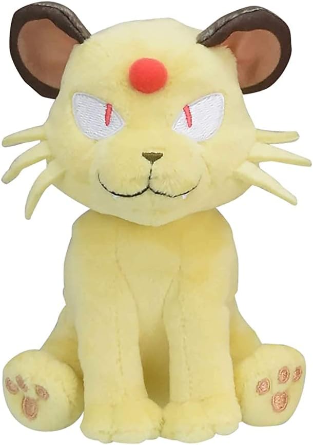 Pokémon Center: Peluche persa de Cuties Sentados, 5 ½ pulgadas