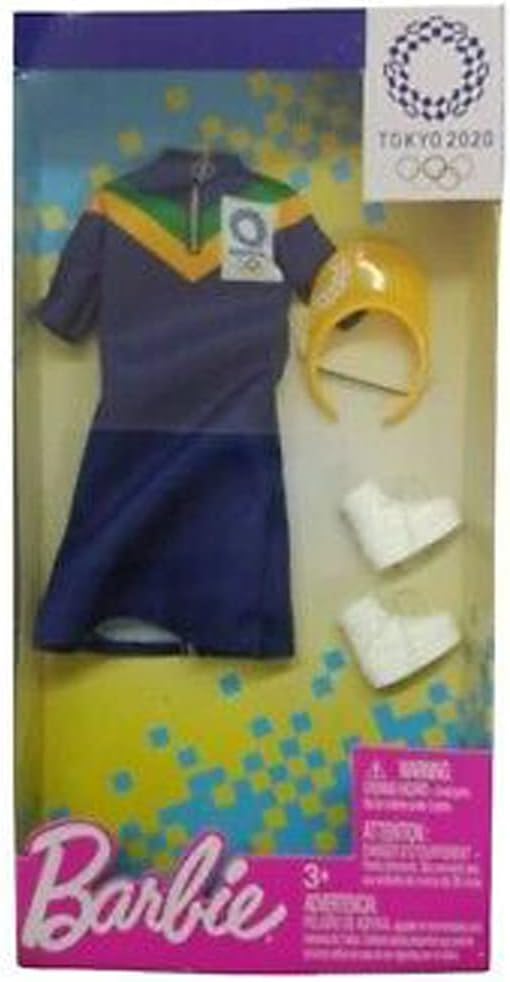 Barbie Ropa: Outfit Olímpico Tokyo 2020, Vestido, Visor, Zapatillas