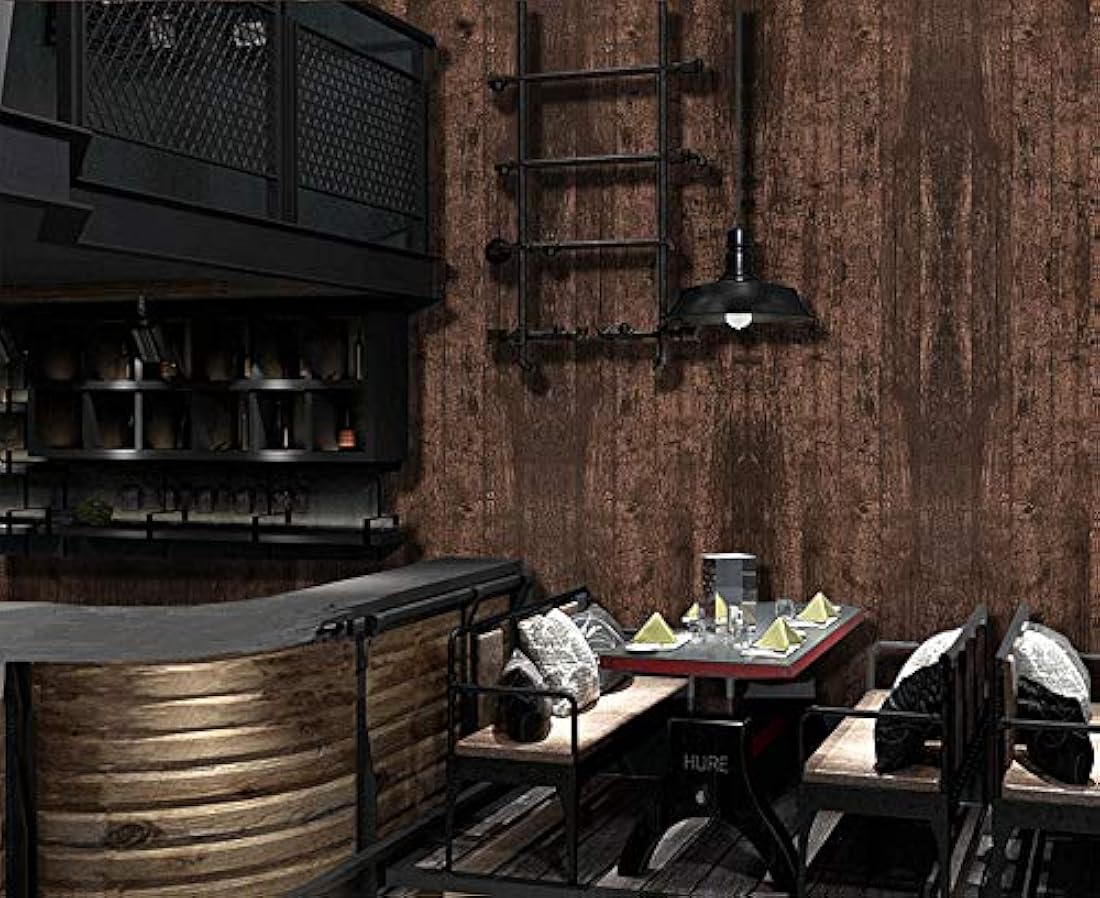 Papel pintado de madera de 78.7 x 17.7 in papel de contacto