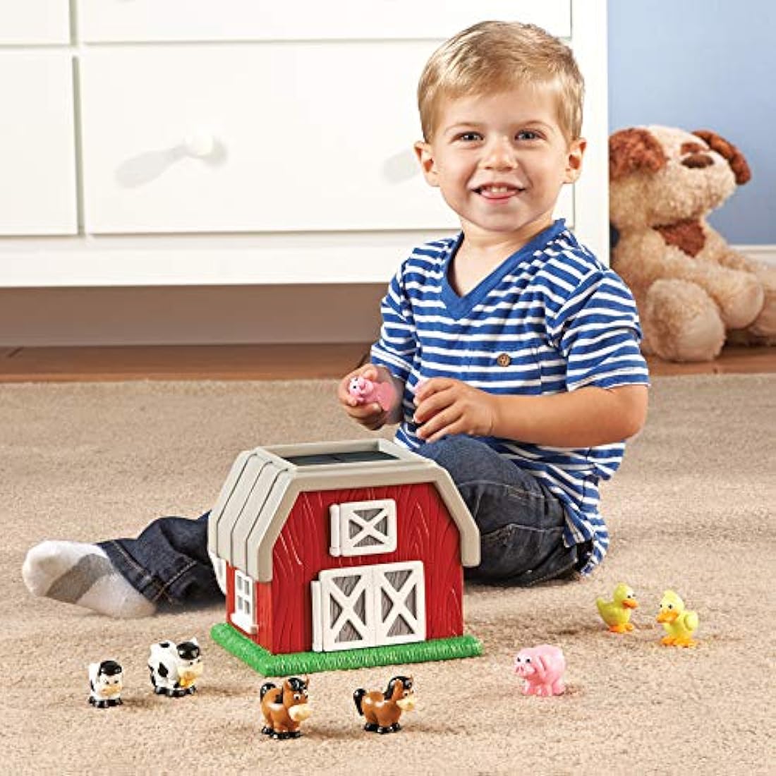 Recursos de aprendizaje Hide-N-Go Moo, 9 Piezas