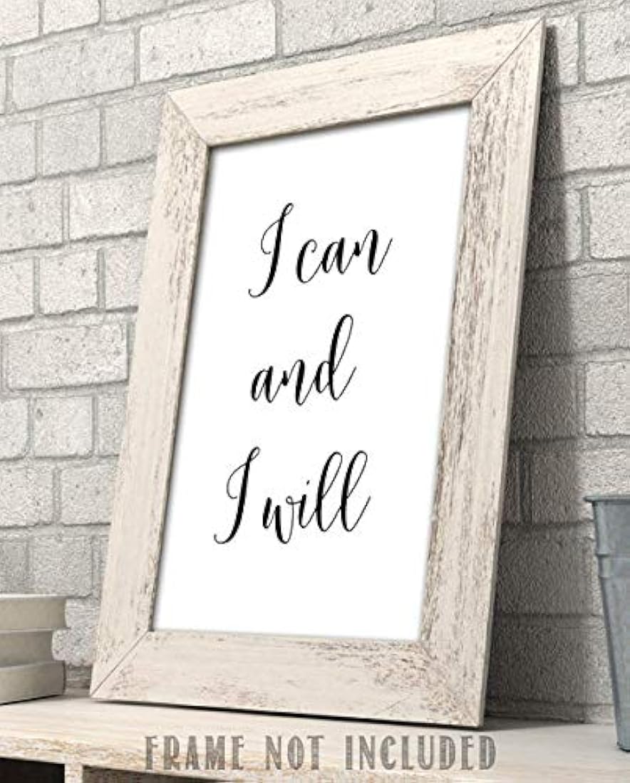 Puedo y lo haré - Impresión de arte de tipografía sin marco