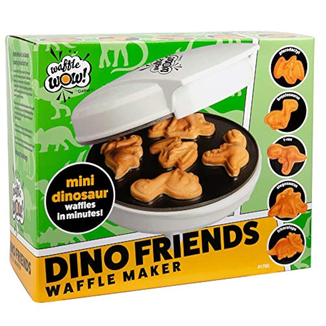 Mini gofrera de dinosaurio para hacer el desayuno divertido