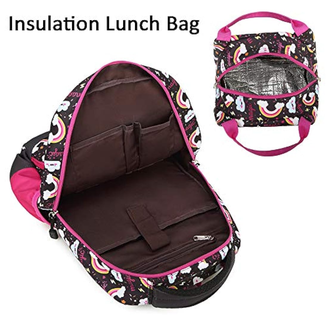 Juego de mochila para niñas con bolsa de almuerzo