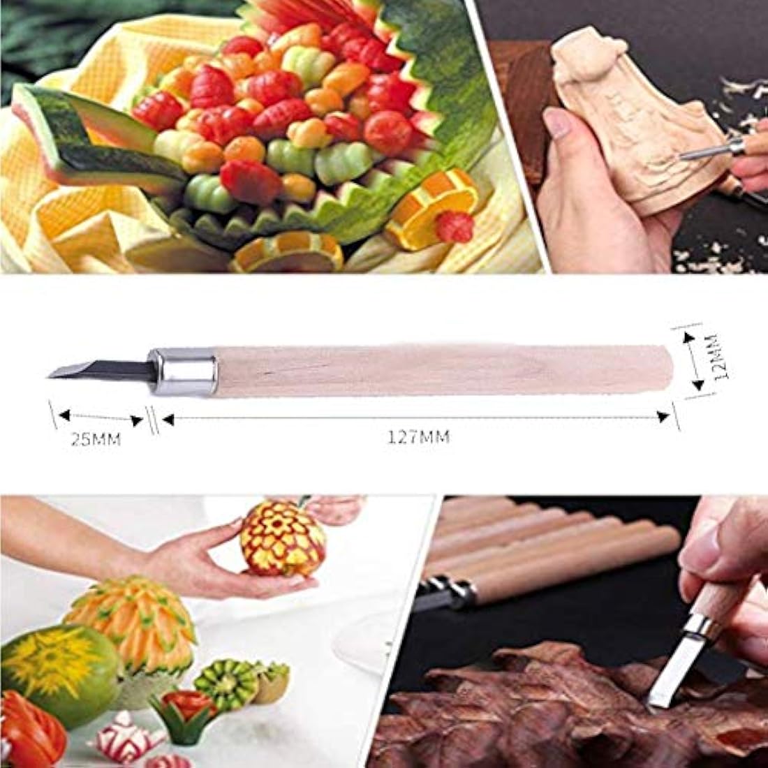 Juego de 12 herramientas de tallado de madera