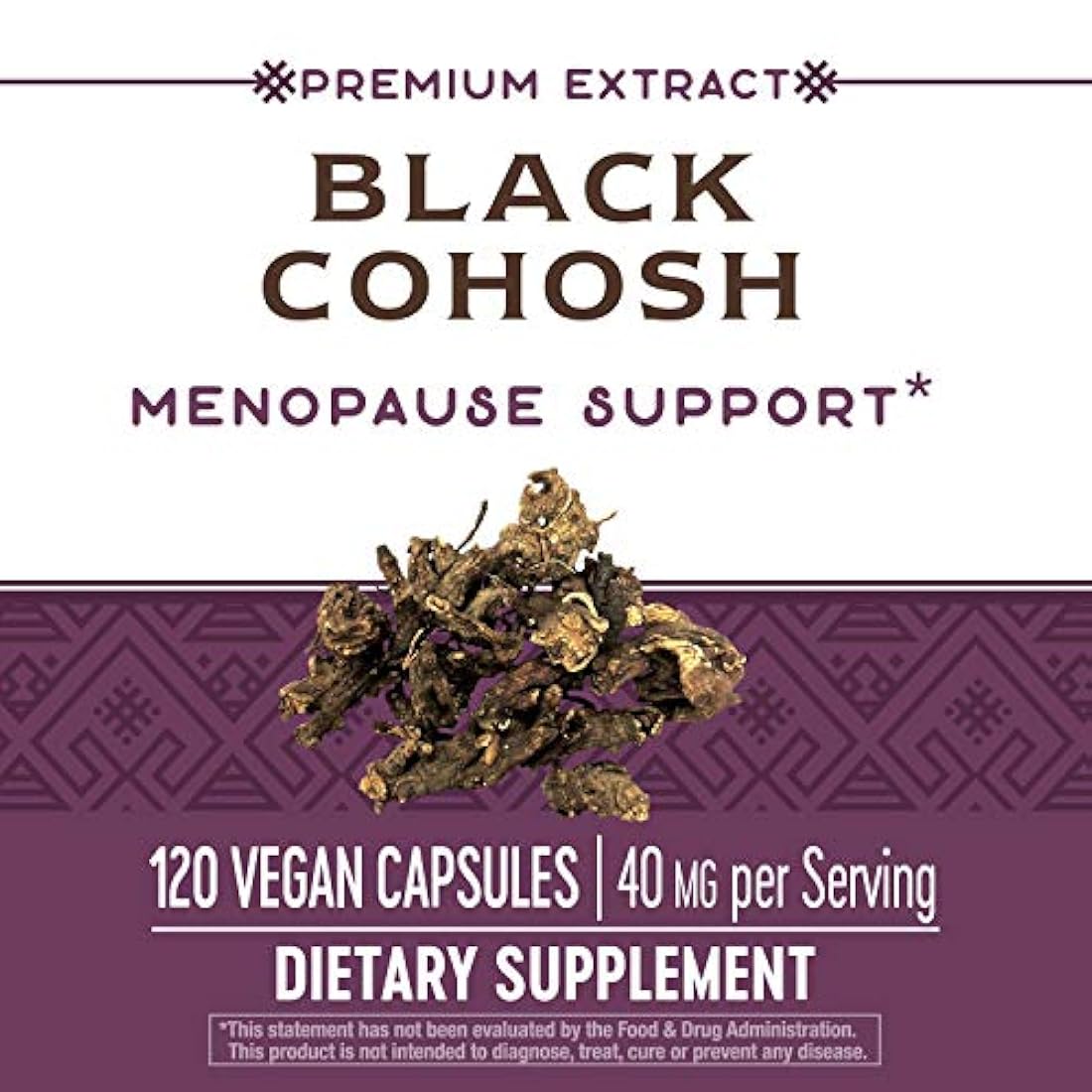 Nature's Way Negro Cohosh Raíz, 15353, 120, 1