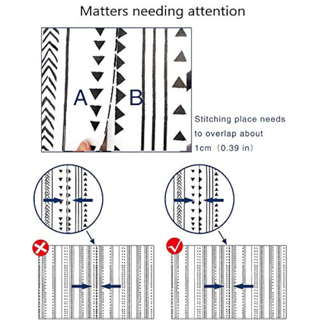 Papel pintado diseño de triángulo negro/blanco (17,7 x 314)