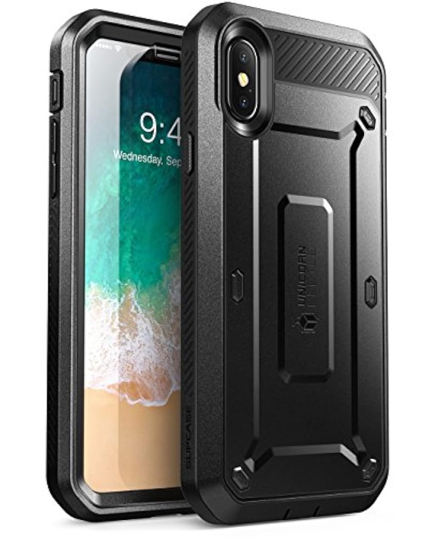 Funda para iPhone X, con protector de pantalla integrado