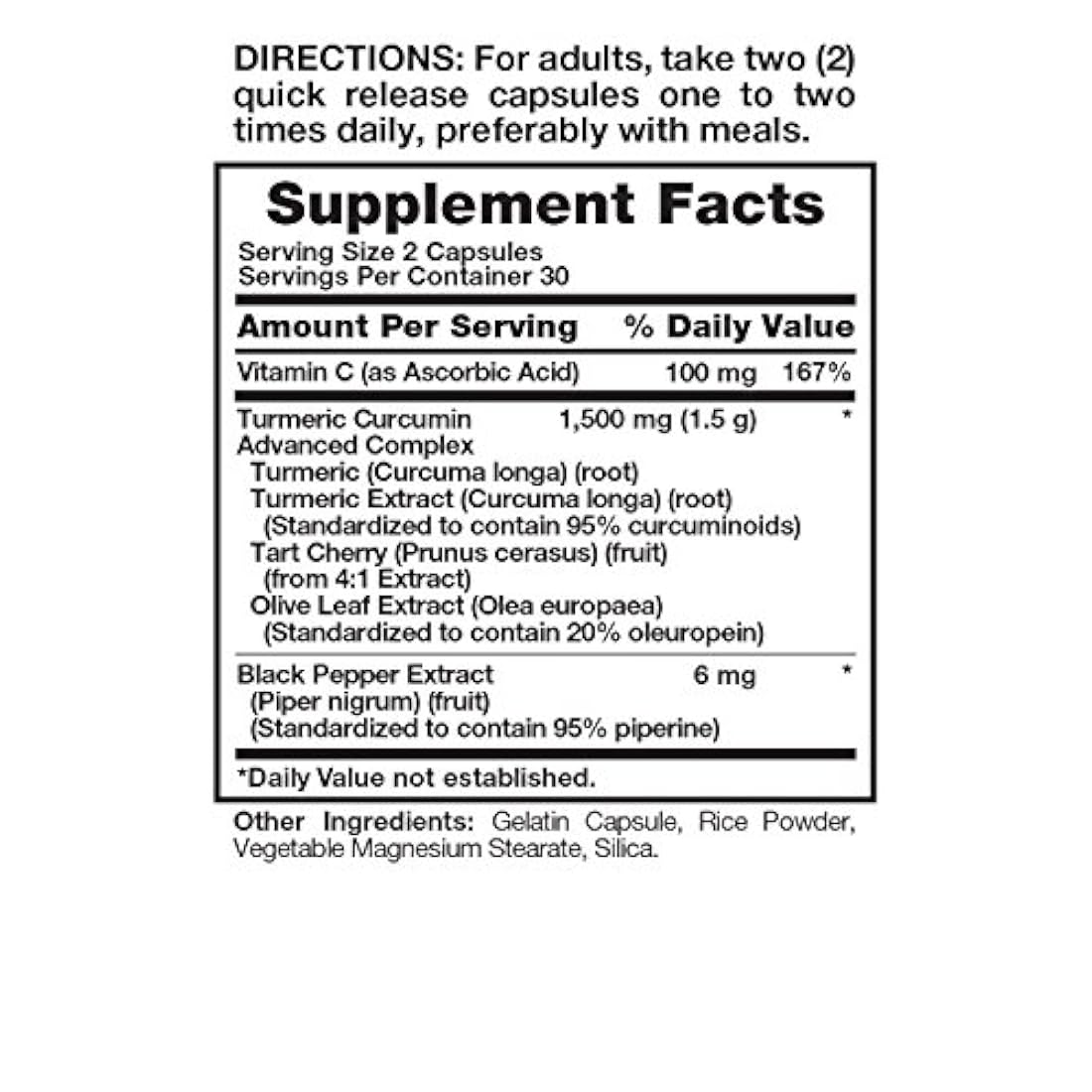 Verdad Cúrcuma Curcumina Advanced Complex 60 Cápsulas