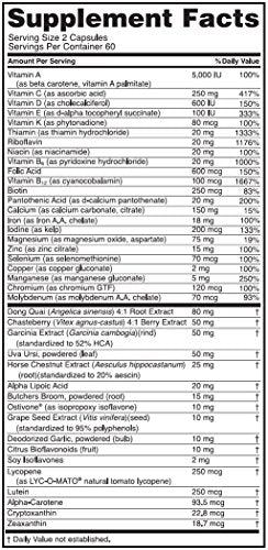 suplemento multivitamínico para mujeres 120 cápsulas