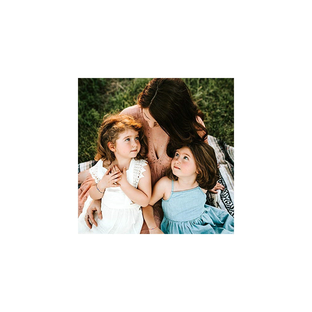 Pulseras y tobilleras de la suerte de mal de ojo 7 nudos