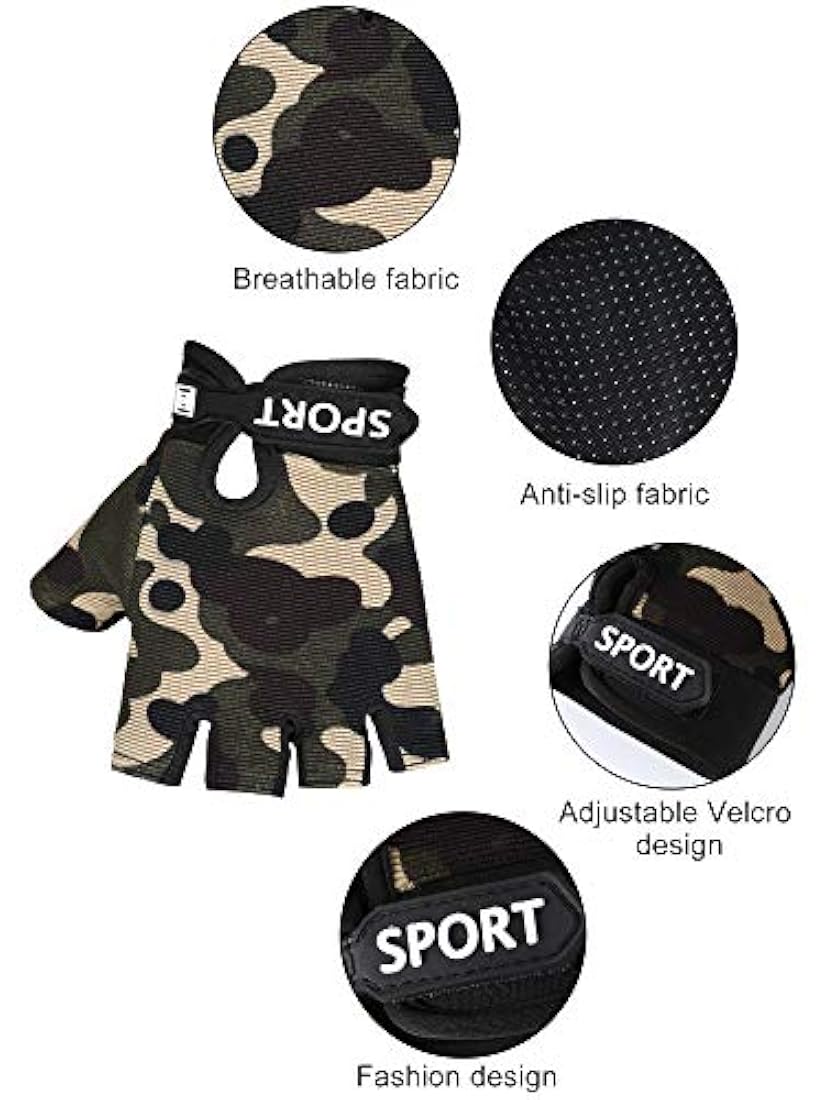 Guantes de ciclismo para niños por 4 pares