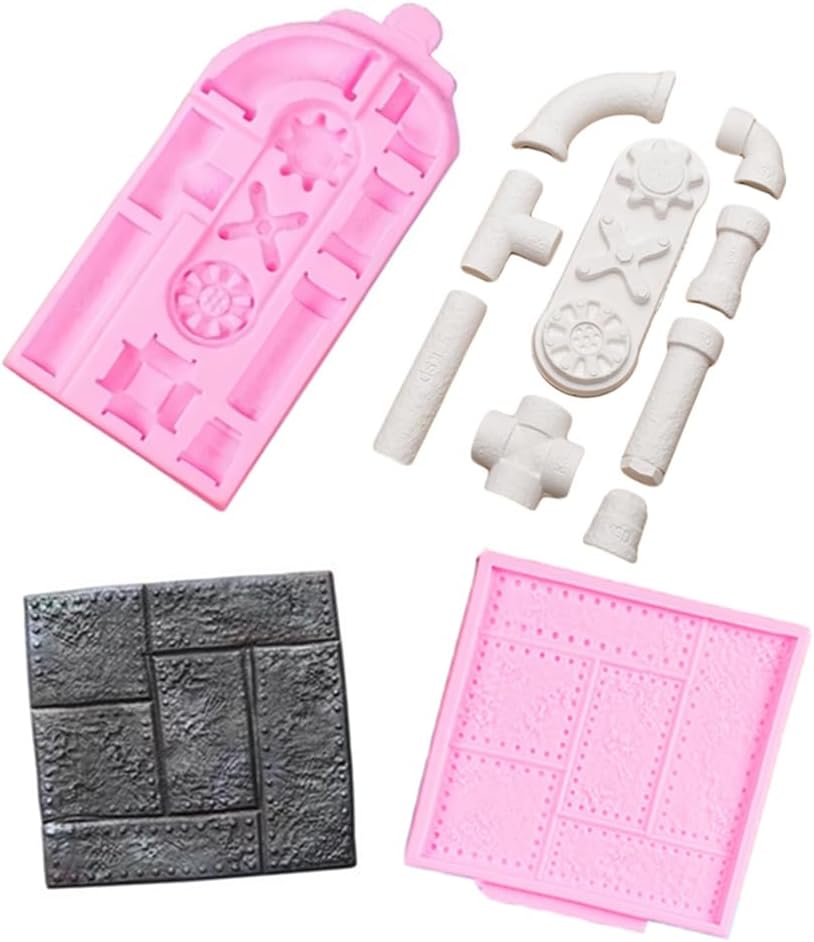 Moldes de fondant vintage en relieve 2 piezas Cjeuxnr