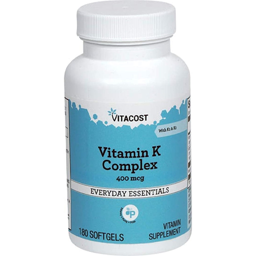 Suplementos Vitamina K Complex con K1 y K2 400 mcg
