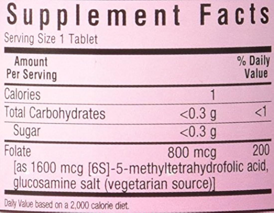 Bluebonnet Tierra Sweet Cellular Active metilfolato 800 mcg