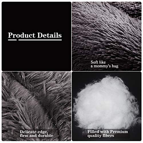 Cama cómoda calmante para perros de piel sintética MFOX