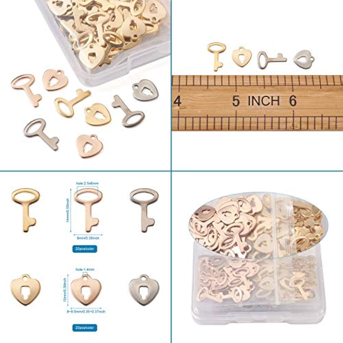 Dijes y Medallas 120 colgantes de acero inoxidable