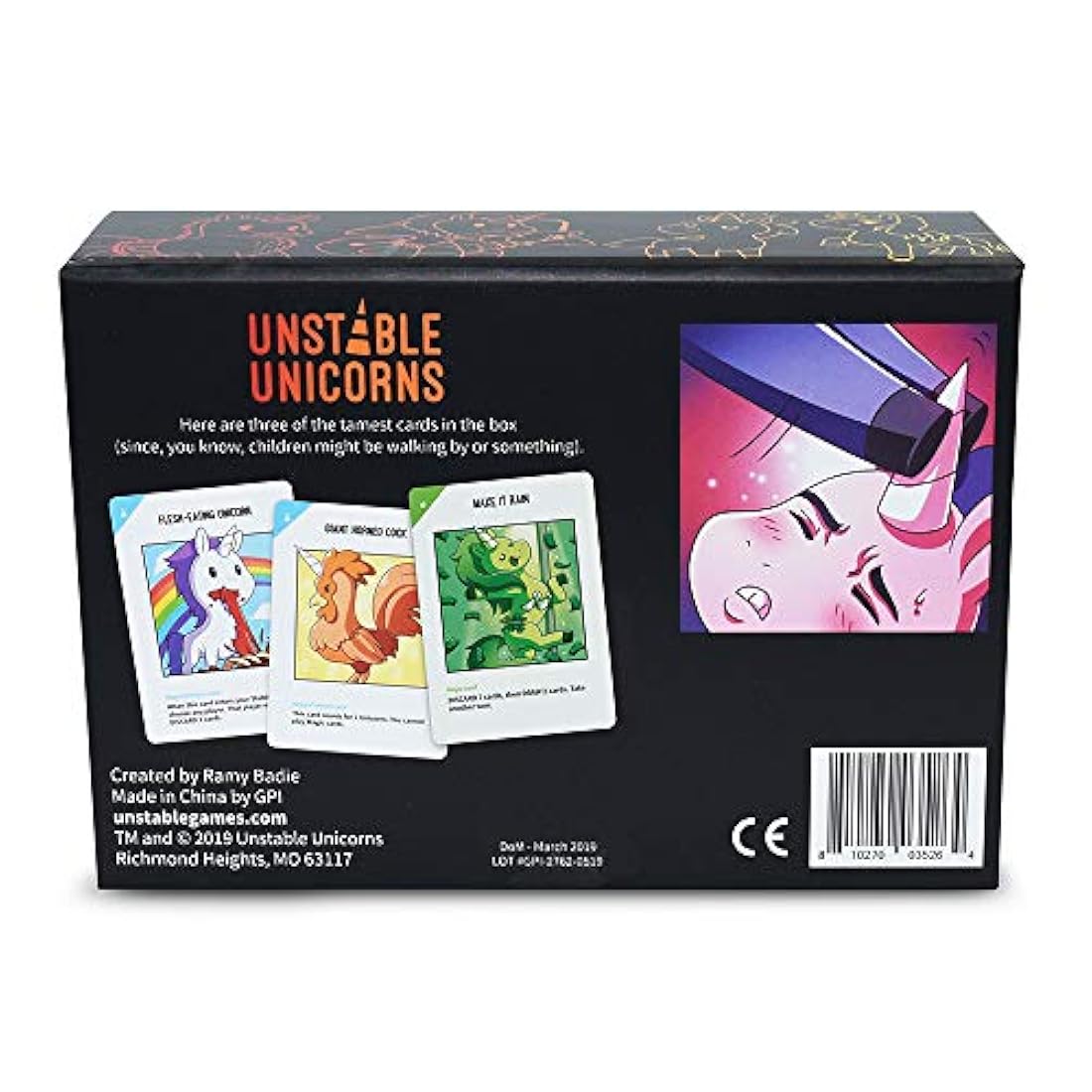 Juego de cartas NSFW de Unicornios inestables +21 años ingle