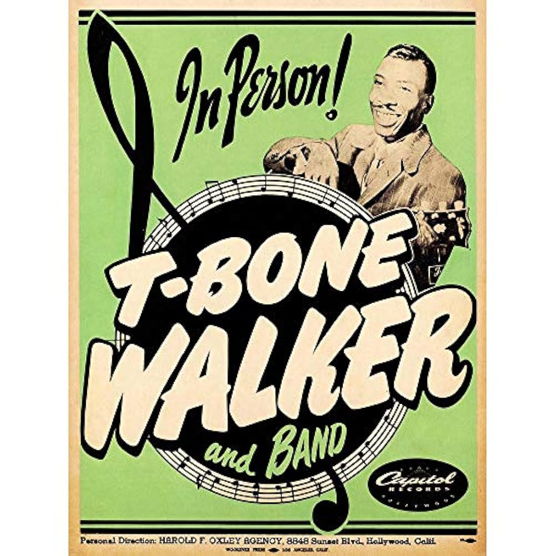 Cuadro impreso decorativo diseño Música Concierto T-bone