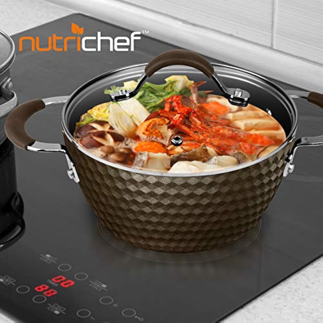 Olla duradera antiadherente NutriChef PRTNCCW11COFDOP