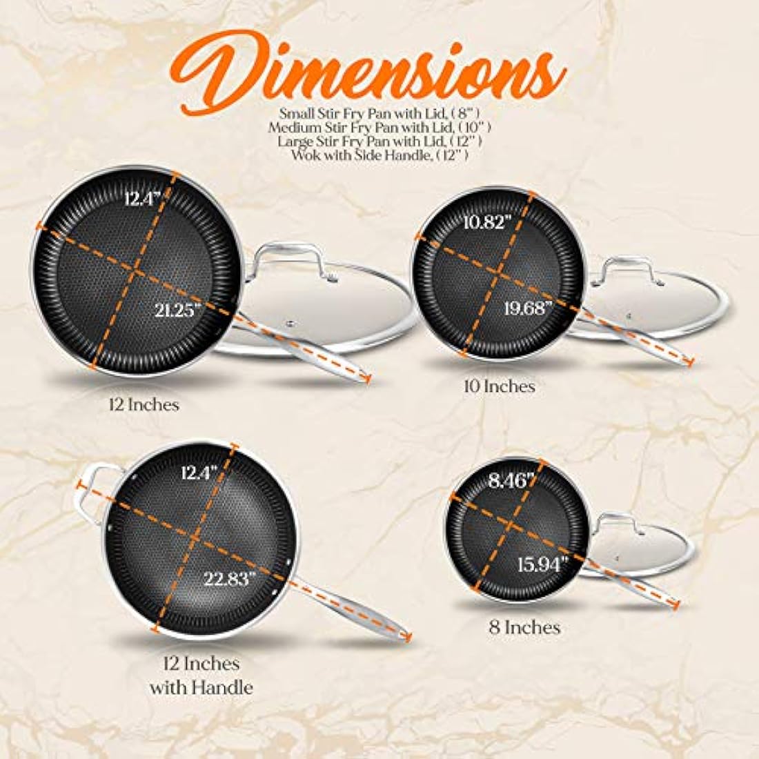 Sartenes de cocina de 7 piezas NUTRICHEF NC3PLY7S