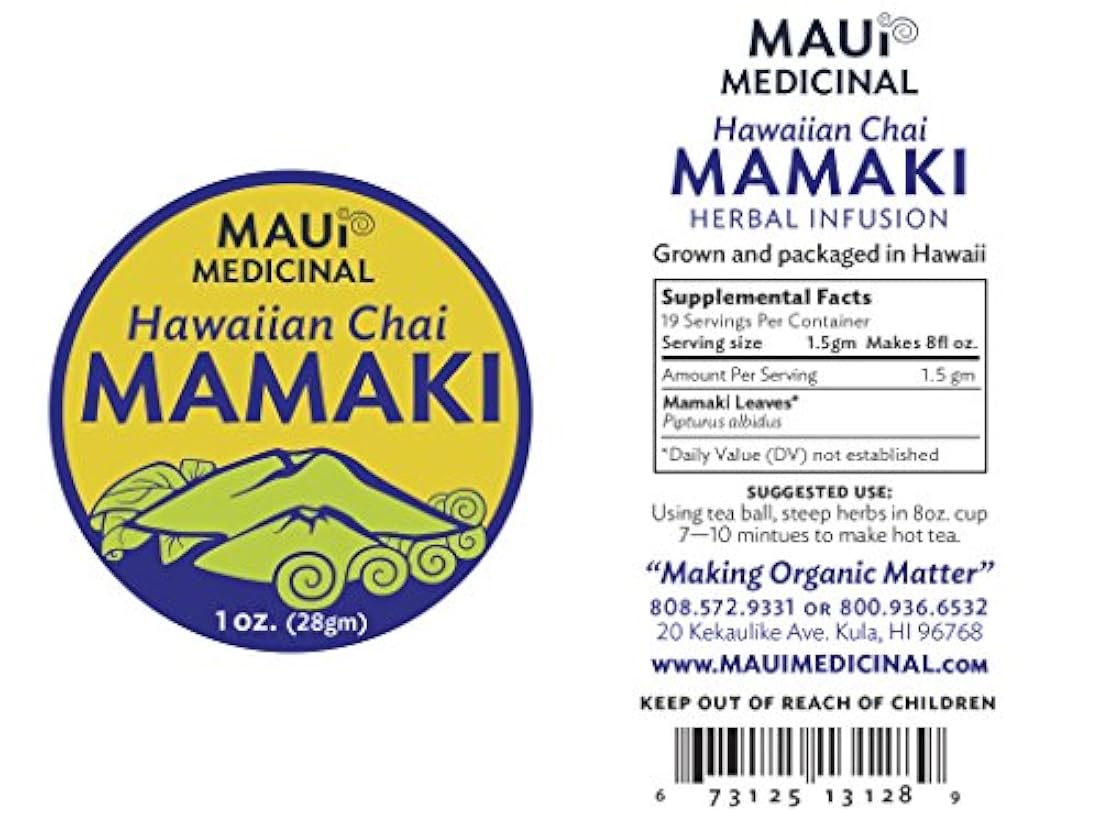 mamaki té,suplemento de hierbas, hojas de mamaki