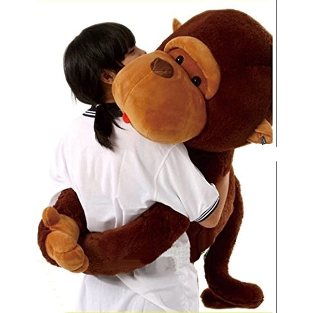 Peluche de mono gigante color marrón oscuro - 109cm de alto