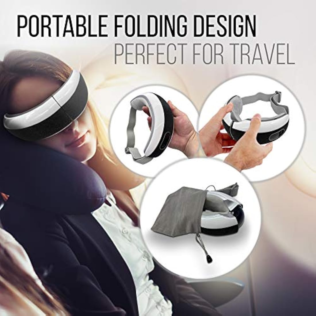 Masajeador de ojos eléctrico SERENELIFE SLEYMSG110