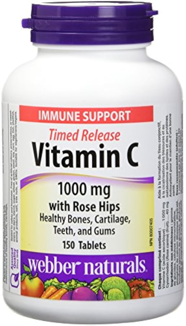 Webber Naturals Vitamina C tiempo, 150 comprimidos de 1000mg