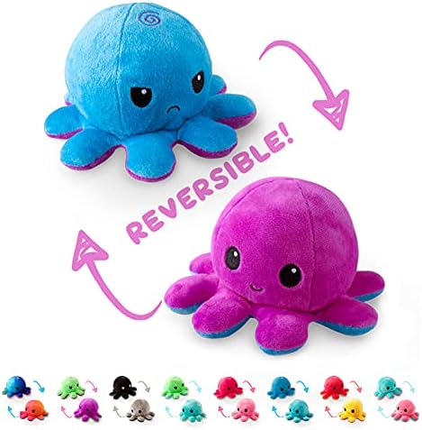 TeeTurtle - Octopus Reversible Plushie - Fidget Sensory Animal