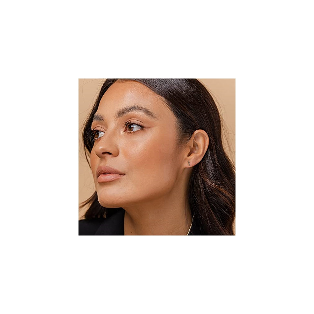 Aretes de plata chapados en oro de 14 quilates