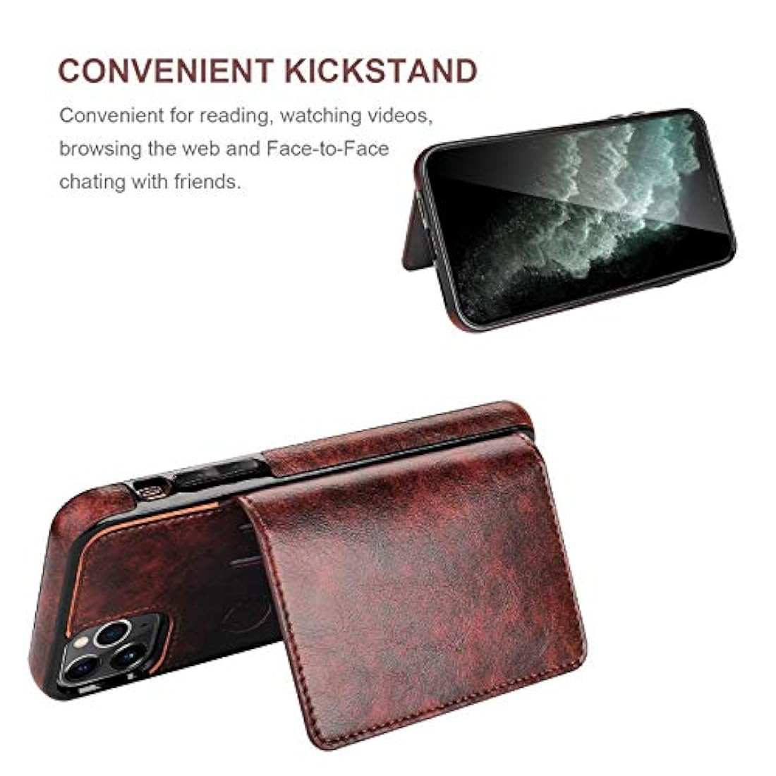 KIHUWEY - Funda tipo cartera para iPhone 11 Pro Max